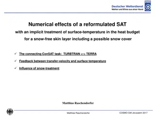 Numerical Effects of Reformulated SAT with Implicit Surface Temperature Treatment