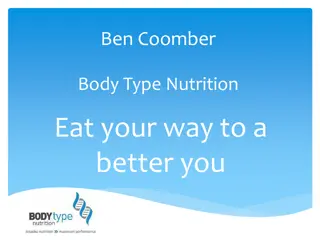 Ben Coomber - Performance Nutritionist and Health Expert