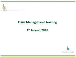 Crisis Management Training - Aims and Strategies Discussion