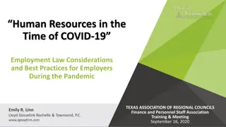 Employment Law Considerations and Best Practices during COVID-19: Insights for Texas Employers