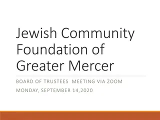 Jewish Community Foundation of Greater Mercer Board of Trustees Meeting Highlights