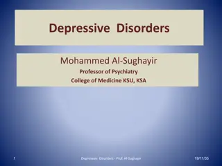 Understanding Depressive Disorders: A Comprehensive Overview by Prof. Al-Sughayir