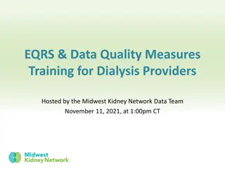 EQRS Data Quality Measures Training Overview