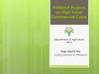 Innovative Projects on High-Value Commercial Crops in Agriculture