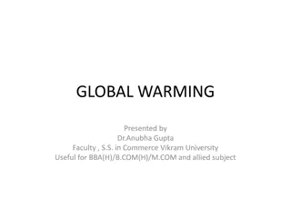 Global Warming and the Greenhouse Effect