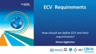 Essential Climate Variables (ECV) and Their Requirements