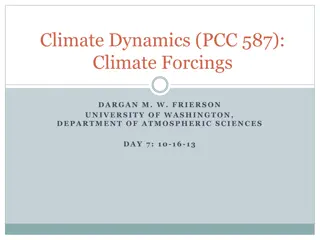 Radiative Forcings in Climate Dynamics