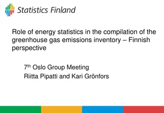 The Role of Energy Statistics in Greenhouse Gas Emissions Inventory - Finnish Perspective