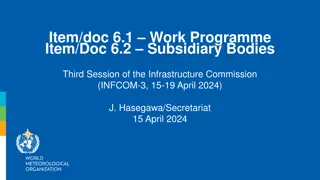 Infrastructure Commission Work Programme and Subsidiary Bodies for INFCOM-3