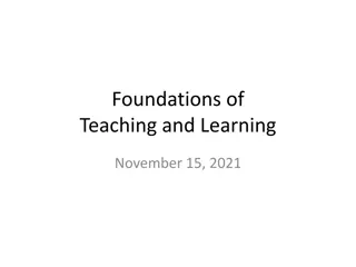 Engagement in Teaching and Learning