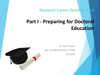 Essential Steps for Preparing for Doctoral Education