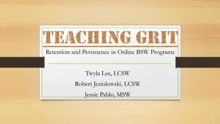 Enhancing Retention in Online BSW Programs