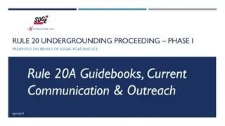 Rule 20 Undergrounding Proceeding Phase I Overview