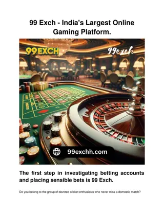 99 Exch - India's Largest Online Gaming Platform