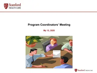 Program Coordinators Meeting Agenda and Updates