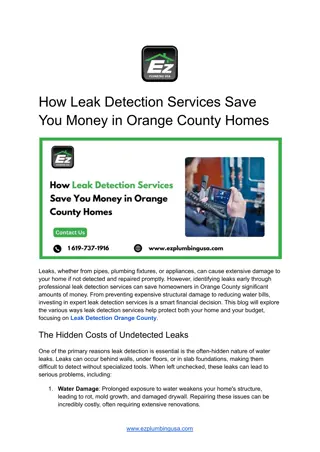 How Leak Detection Services Save You Money in Orange County Homes