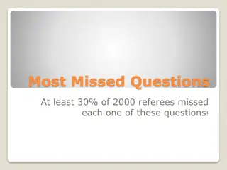 Commonly Missed Soccer Referee Questions