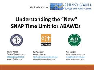 The New SNAP Time Limit for ABAWDs: Webinar Overview