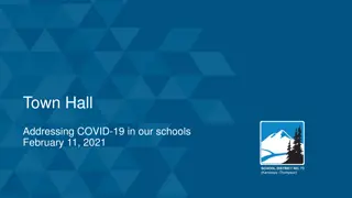 Town Hall Addressing COVID-19 in Schools - SD73 District Updates