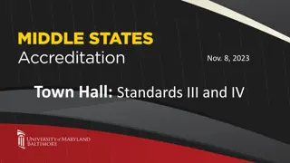 Town Hall on UMB Accreditation Standards III and IV