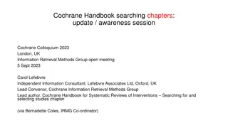 Update on Cochrane Handbooks: New Resources and Revisions