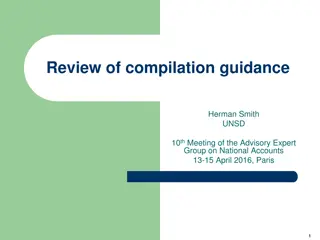 Compilation Guidance Development for National Accounts