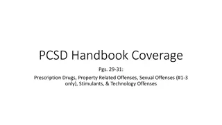 School Handbook Coverage: Prescription Drugs, Property Offenses, Sexual Offenses, Stimulants, & Technology Offenses