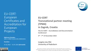 EU-CERT Accreditation Handbook Overview