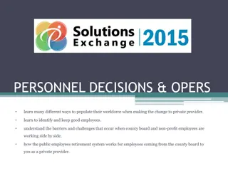 Navigating Workforce Transitions and Personnel Decisions in Private Provider Settings