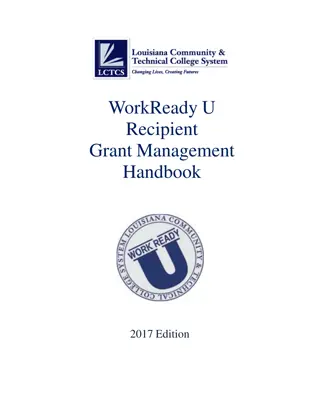 Grant Management Handbook for WorkReady U Recipients