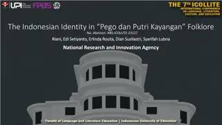 Indonesian Identity in Pego dan Putri Kayangan Folklore