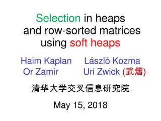 Selection in Heaps and Row-Sorted Matrices Using Soft Heaps