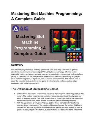 Mastering Slot Machine Programming_ A Complete Guide