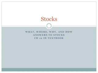 Stocks: Key Concepts and Market Dynamics