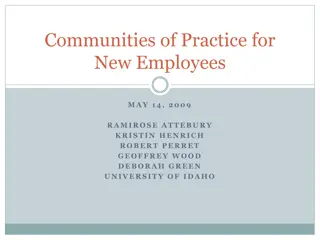 Communities of Practice for New Employees