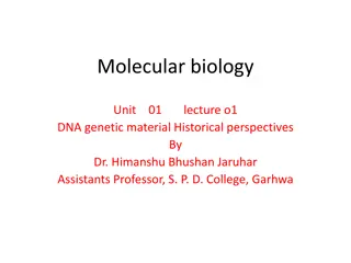 Historical Perspectives on DNA as Genetic Material: From Mendelism to Griffith's Experiment