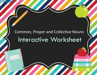 Learn About Common, Proper, and Collective Nouns with Interactive Worksheet