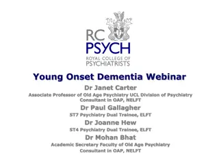 Understanding Young Onset Dementia: Assessment and Diagnosis Webinar