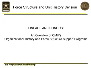 Overview of U.S. Army Force Structure and Unit History Division