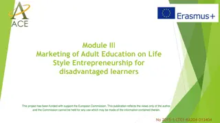 Marketing Strategies for Adult Education in Entrepreneurship