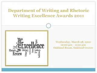 Department of Writing and Rhetoric Writing Excellence Awards 2011