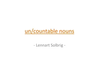 Countable and Uncountable Nouns