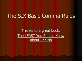 Mastering the Art of Comma Usage: The Six Basic Rules