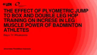 Impact of Plyometric Jump Training on Leg Muscle Power in Badminton Athletes