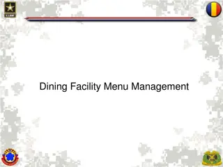 Efficient Menu Management Strategies for Dining Facility Operations