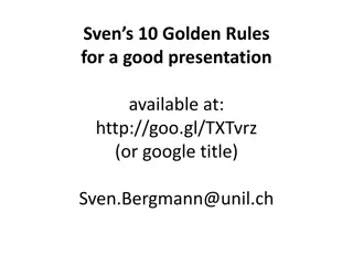 Sven's 10 Golden Rules for a Captivating Presentation