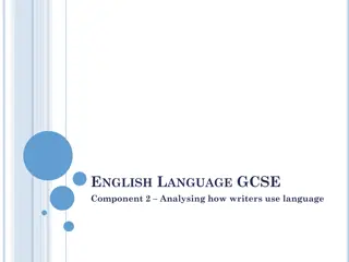 Analyzing Writer's Language Use in English Language GCSE Component 2