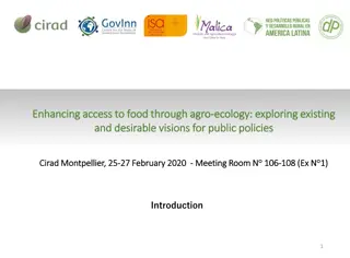 Exploring Public Policies for Agroecological Transition Workshop