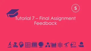 Final Assignment Feedback and Learning Reflection Session