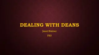 Building Effective Relationships with Deans in Academic Settings